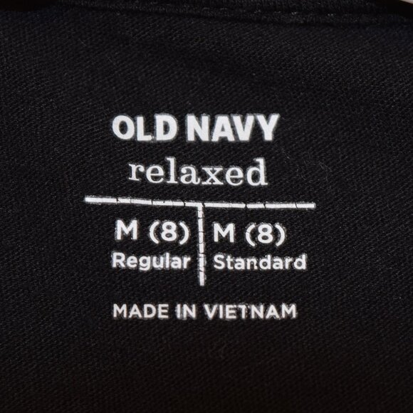 Old Navy Black & Gold Unicorn Print Relaxed Long Sleeve Tee | Size M - Picture 5 of 5